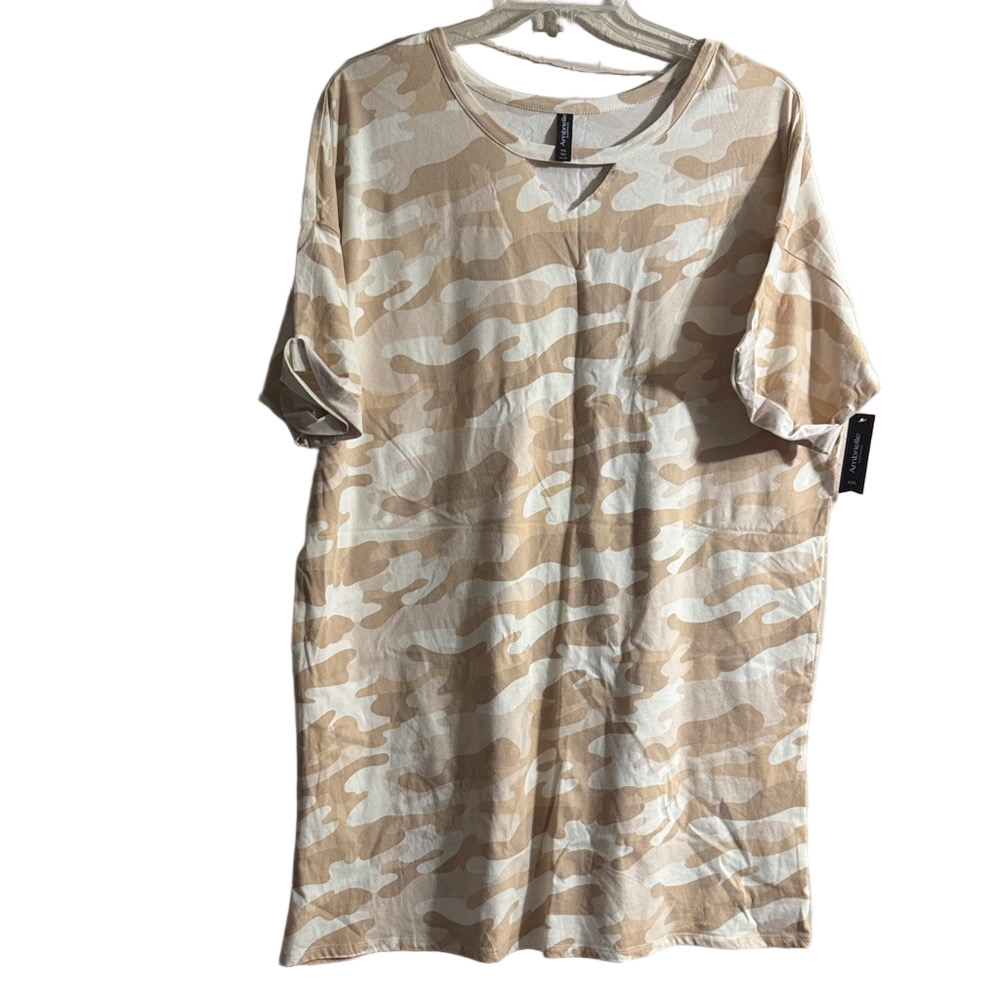 Ambrielle Tan and Cream Camouflage Dress